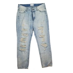 Love + Harmony distressed boyfriend jeans EUC